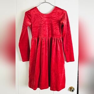 Hanna Andersson Girls Holiday Velour Super Soft Skater Dress Size 10